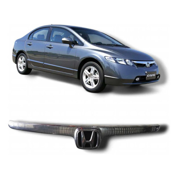 Grade Dianteira Honda Civic 2007 A 2008 Preto