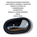 Maçaneta Interna Dianteira Direita Logan Sandero Original Prateado Dianteira