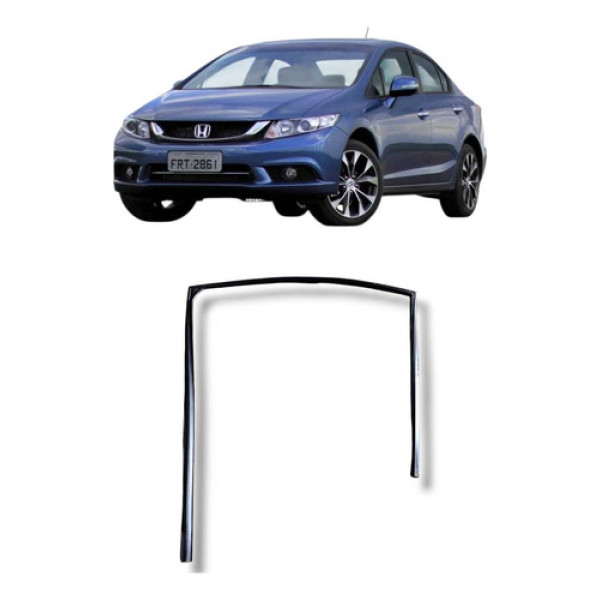 Borracha Vidro Traseiro Direito Honda Civic 2012 A 2016