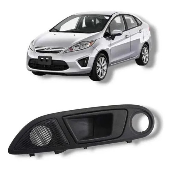 Maçaneta Interna Dianteira Esquerda Ford Fiesta 2014 2019 Preto