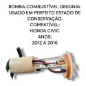 Bomba Combustível Honda  Civic  2012 A 2016 Original 