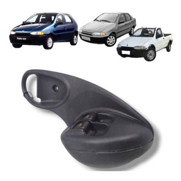 Moldura Botão Vidro Elétrico Esq Palio Siena Strada Original