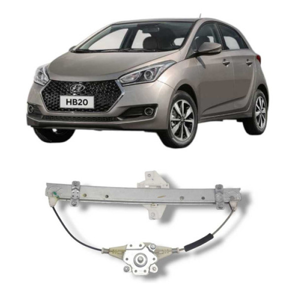 Máquina Vidro Traseiro Direito Hyundai Hb20 2013 A 2019