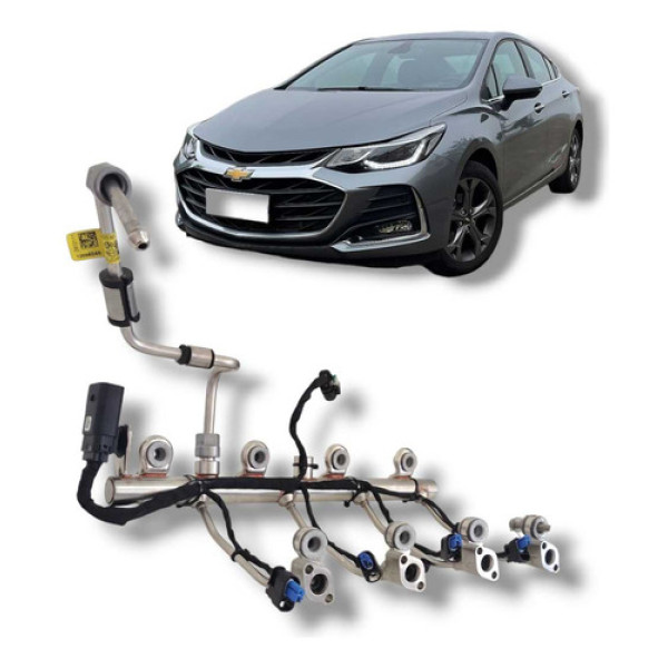 Flauta Bico Injetor Com Chicote Chevrolet Cruze Original 
