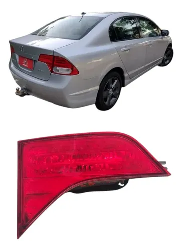 Lanterna Traseira Canto Tampa Esquerda Honda Civic Original Esquerdo/motorista Vermelho