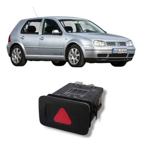 Botão Pisca Alerta Painel Vw Golf Mk4 2000 2006 Original Preto