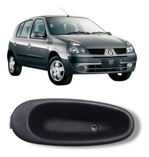Puxador Interno Porta Traseira Esquerda Renault Clio 2001 12 Preto