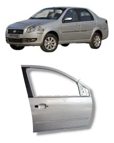 Porta Dianteira Fiat Palio Weekend Siena 2008 2016 Dianteira Direita Prateado