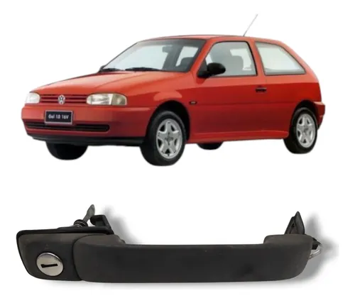 Maçaneta Dianteira Esquerda Vw Volkswagen Gol 1997 2000  Preto